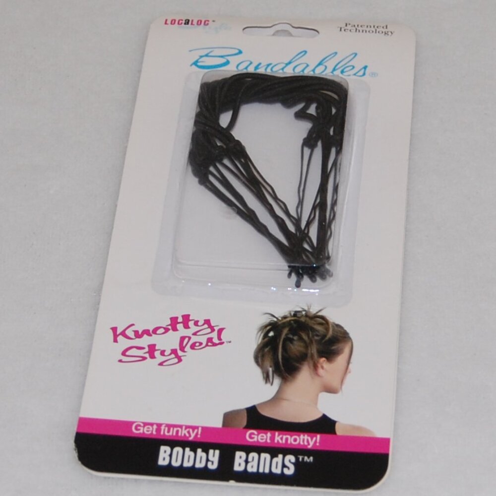 NEW & Sealed LocALoc® Bandables Bobby Bands - Black, 5 Pack